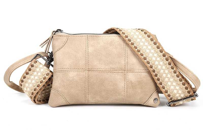 Taupe schoudertasje clutch Alkmaar