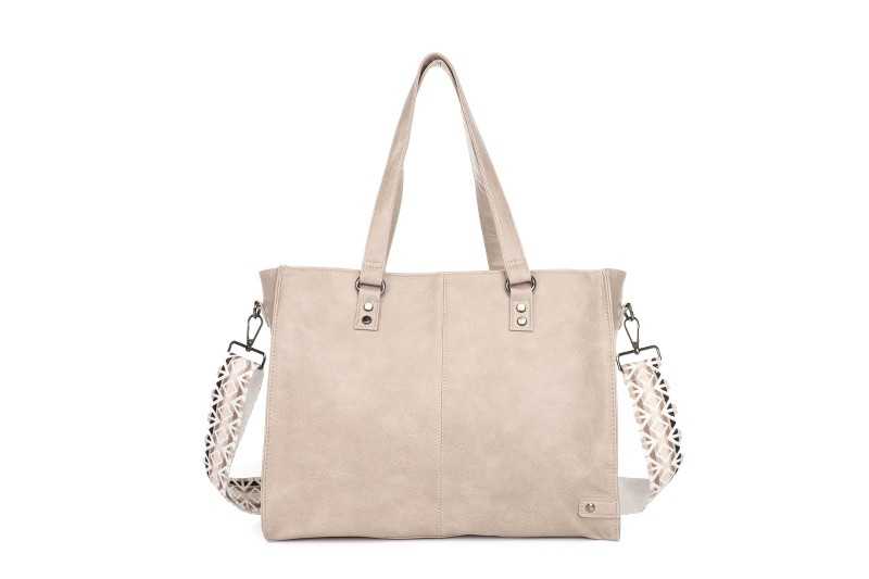 Taupe shopper schooltas Veghel