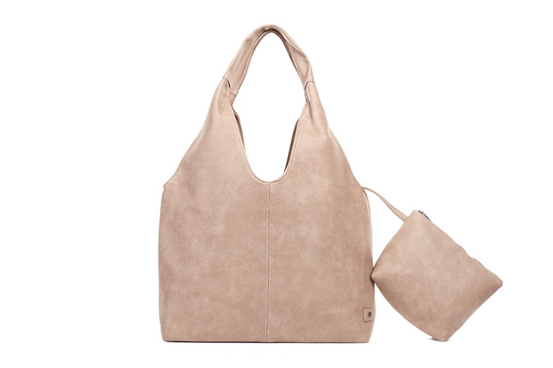Taupe schoudertas schooltas Hasselt